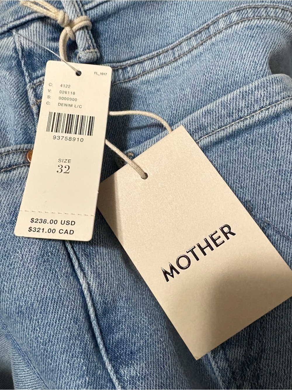 NWT MOTHER The Insider Crop Step Fray Jeans BLESSING IN DISGUISE, size 32 - Picture 15 of 17